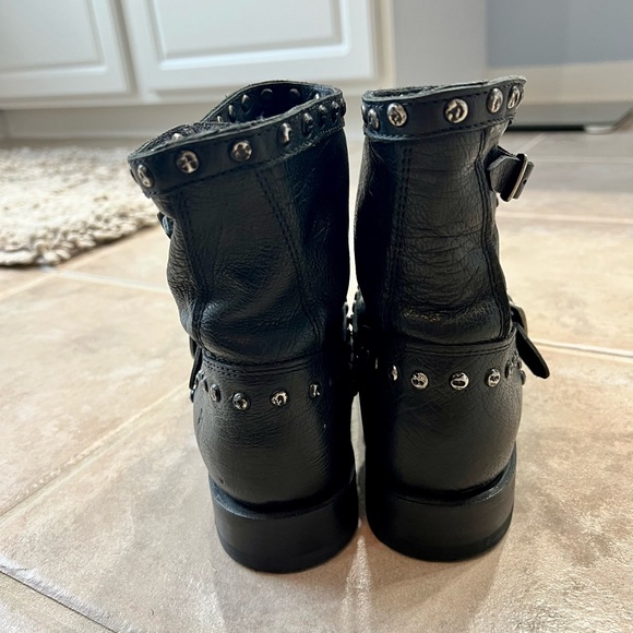 Frye Black Leather Studded Boots - Picture 8 of 9